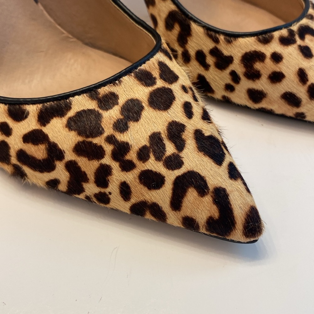 Steve Madden  Women’s Heels, fur dyed leopard print, 4.5 inch heels , Size 10 M - Picture 2 of 14
